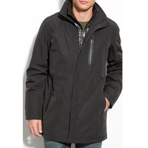 Tech by Tumi • Black Insulated Jacket / Rain Coat